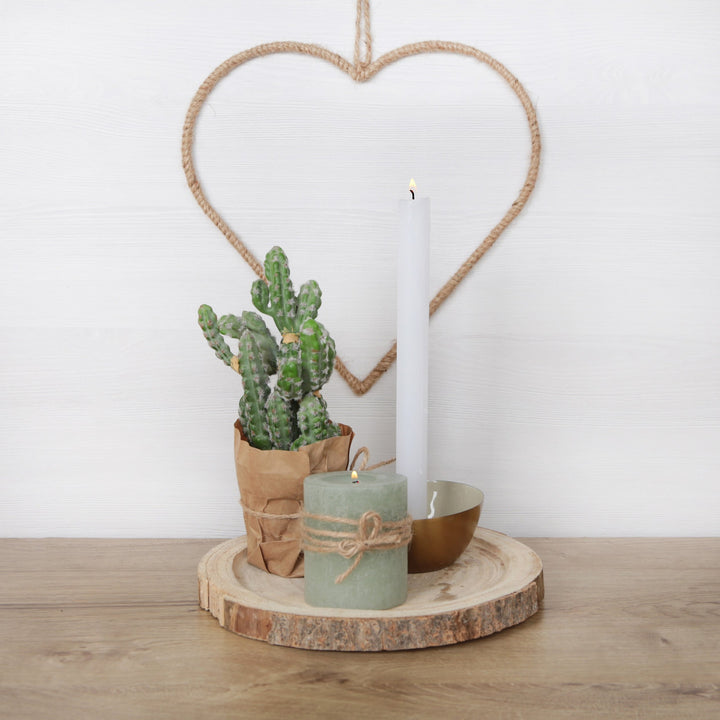 großes Herz Dekokranz 38 cm Türkranz Metall Jute - Foto 2