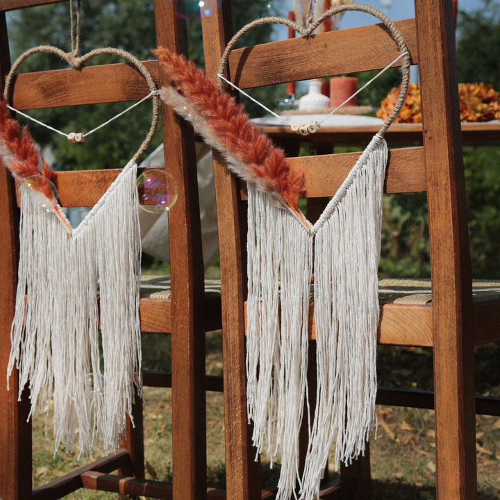 großes Herz Dekokranz 38 cm Türkranz Metall Jute - Foto 3