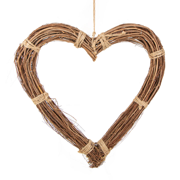 großes Deko Herz 38 cm braun Türkranz Geschenk - Foto 1