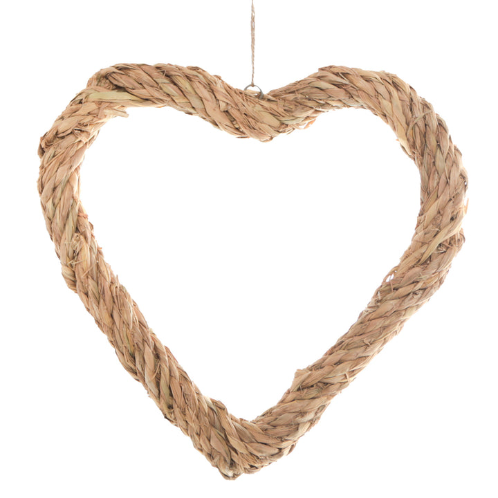 großes Herz zum Aufhängen Türkranz Dekokranz braun 38 cm - Foto 1