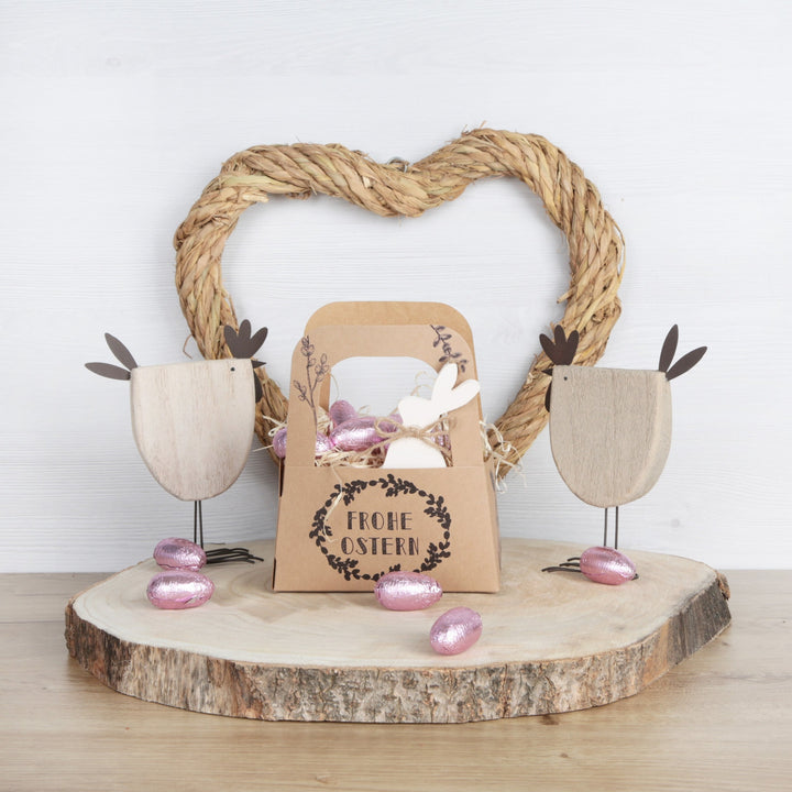 großes Herz zum Aufhängen Türkranz Dekokranz braun 38 cm - Foto 2