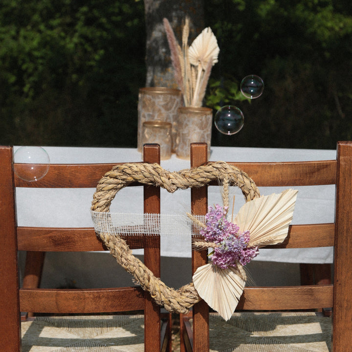 großes Herz zum Aufhängen Türkranz Dekokranz braun 38 cm - Foto 3