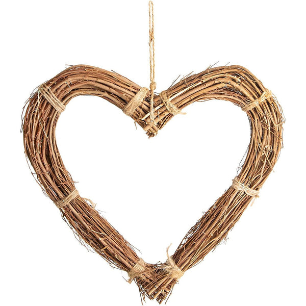 Herz Dekokranz aus Zweigen - Rebenkranz Türkranz in Herzform 38 cm - Foto 1