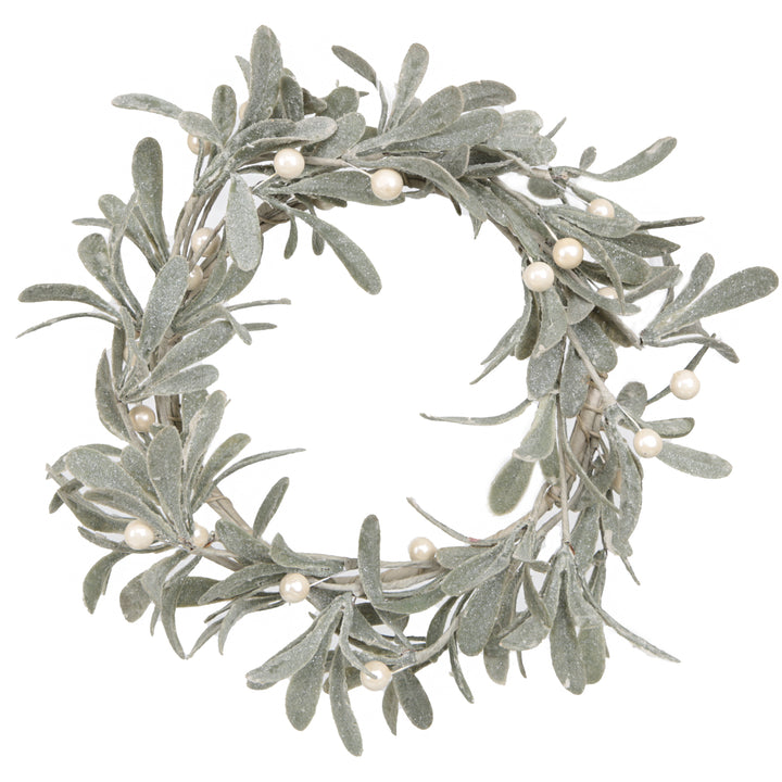 Künstlicher Mistelkranz grün weiß weihnachtlich - Ø 35 cm - Foto 1