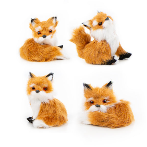 4 kleine Füchse zum Hinstellen Fuchs Figuren 8 cm - Foto 1