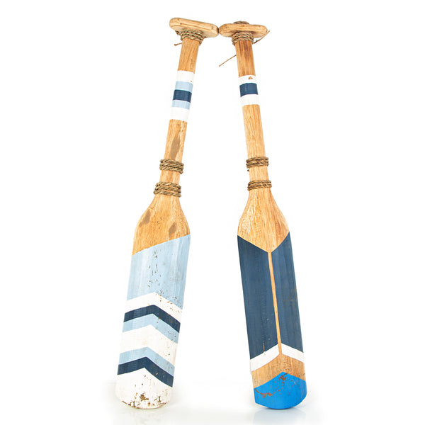 2 große Deko Paddel aus Holz Schiffspaddel maritim 78 cm - Foto 1