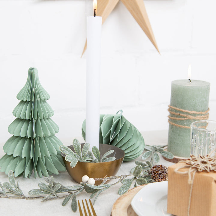 Papier Weihnachtsbaum Aufsteller Weihnachten hellgrün 18 cm - Foto 2