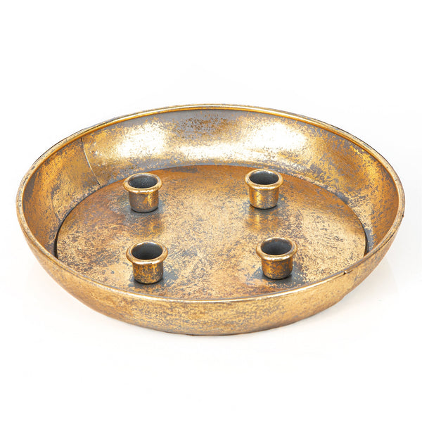 Kerzenhalter Dekoschale für 4 Stabkerzen Kerzenständer Ø 28cm - Foto 1