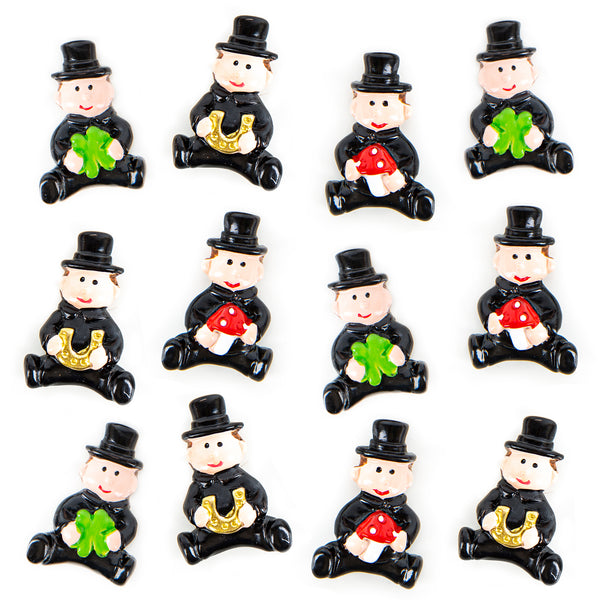 12 Schornsteinfeger Glücksbringer mit Glückssymbolen 3 cm - Foto 1