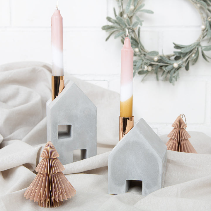 4 Weihnachtsbaum Anhänger Christbaumschmuck Tannenbaum braun 10 cm - Foto 3
