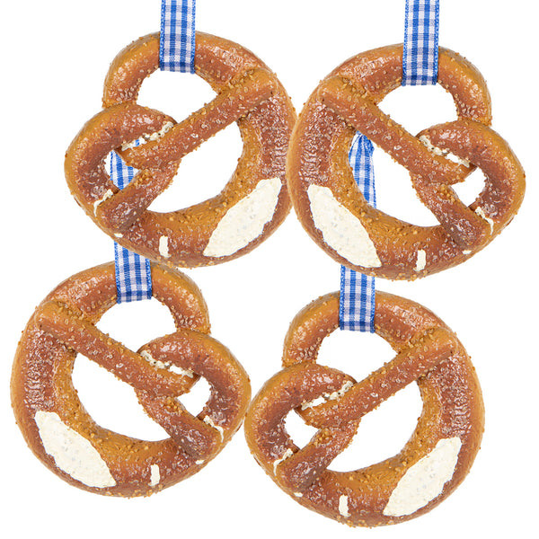 12 künstliche Brezeln zum Aufhängen - bayerische Deko Oktoberfest 3 cm