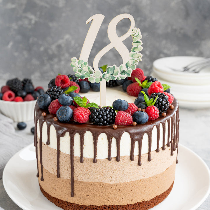 18. Geburtstag Cake Topper Tortendeko Junge & Mädchen 18 cm - Foto 2
