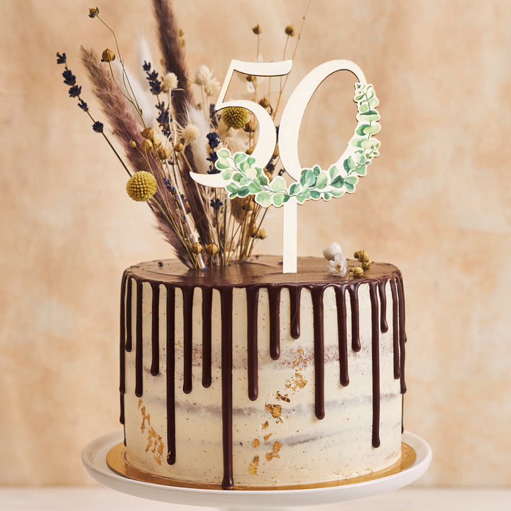 70. Geburtstag Cake Topper 70 Jahre - Jubiläum Holzstecker 18 cm