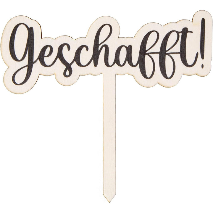 Geschafft Cake Topper Prüfung bestanden Schulabschluss Tortendeko - Foto 1