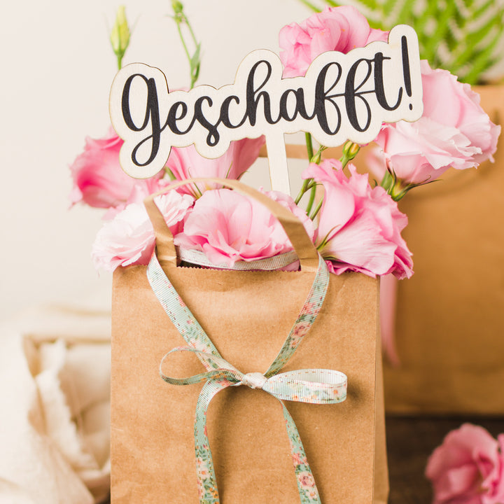 Geschafft Cake Topper Prüfung bestanden Schulabschluss Tortendeko - Foto 5