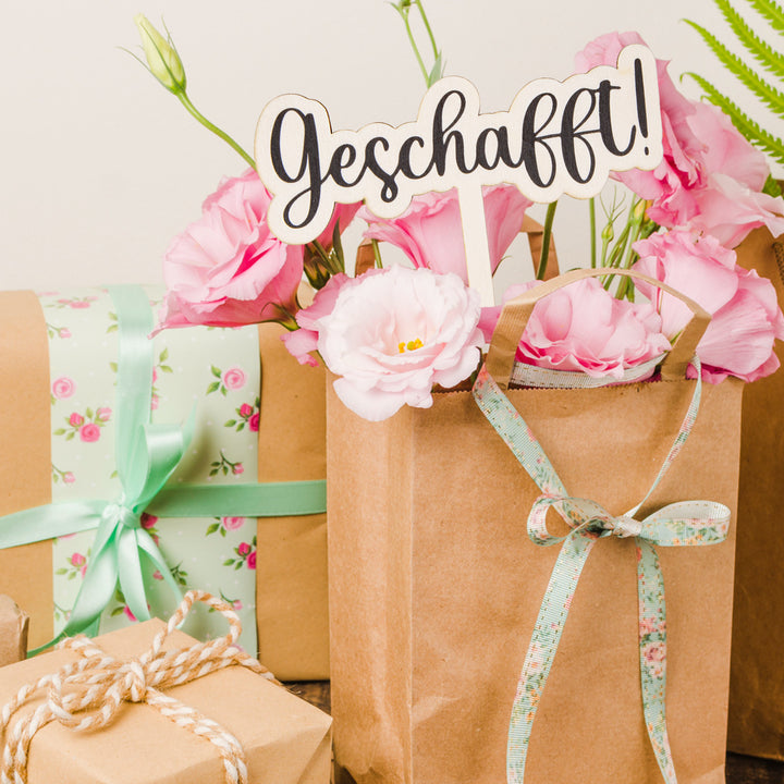 Geschafft Cake Topper Prüfung bestanden Schulabschluss Tortendeko - Foto 6
