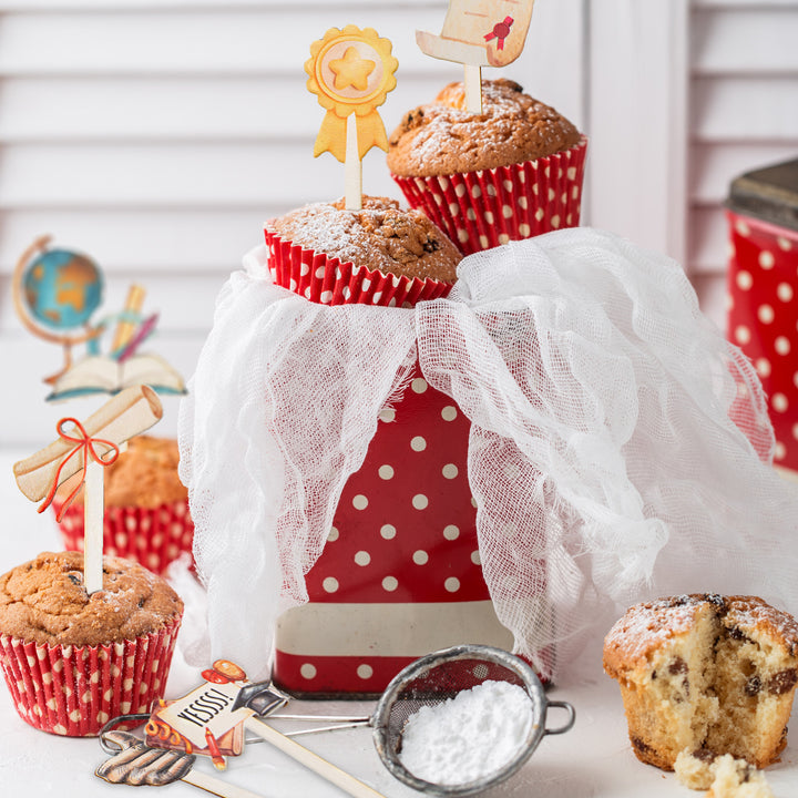 12 Muffinstecker Schulabschluss Abitur Tortendeko 10 cm - Foto 3