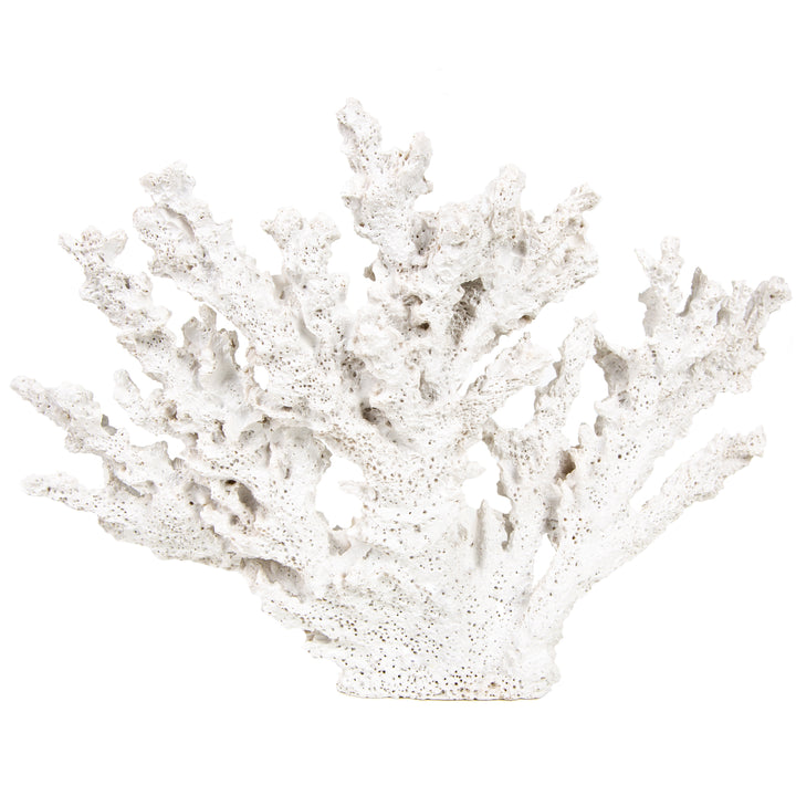 künstliche Koralle Dekofigur weiß grau Maritime Badezimmer 33 cm - Foto 1