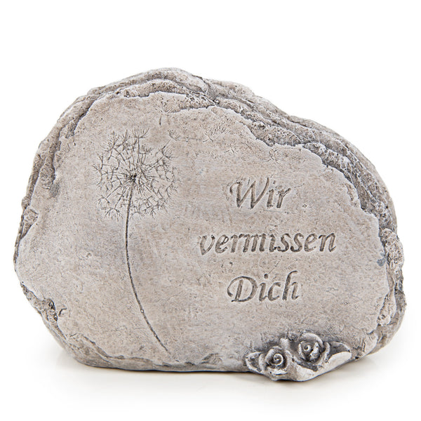 Gedenkstein als Grabschmuck 10 x 14 cm grau "Wir vermissen dich" - Foto 1