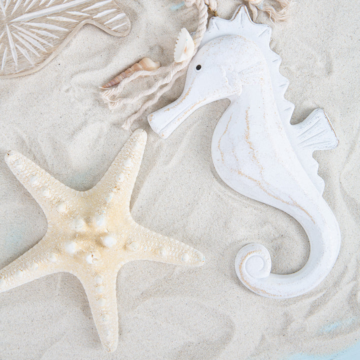 Holz Anhänger Set 3-tlg. Fische Anker Seepferdchen 20-25 cm - Foto 2