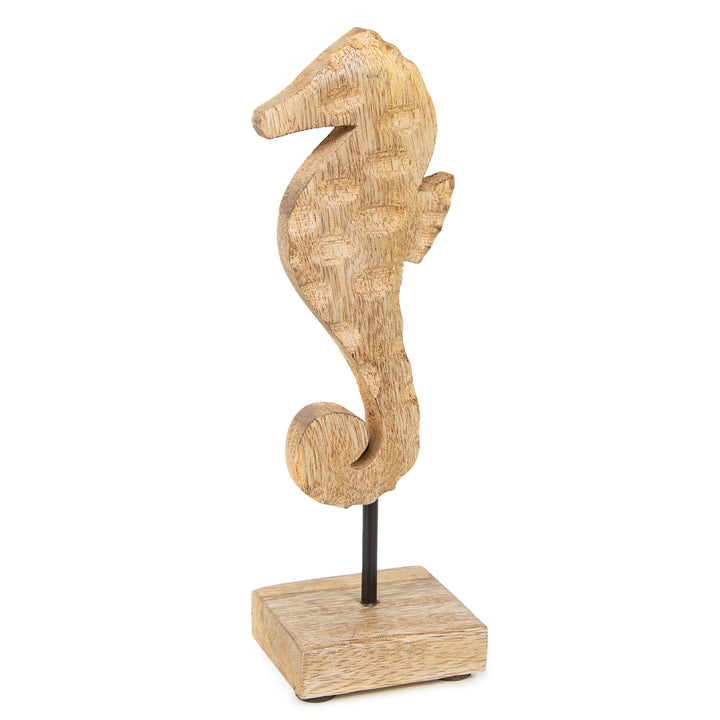 Seepferdchen Figur aus Holz Badezimmer Spa Wellness Hotel Dekoration 19 cm - Foto 1