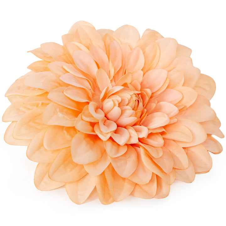 XXL Kunstblume Dahlie in pfirsichfarben apricot orange Wandornament Blume zum Aufhängen Dekoobjekt Ø 35 cm - Foto 1