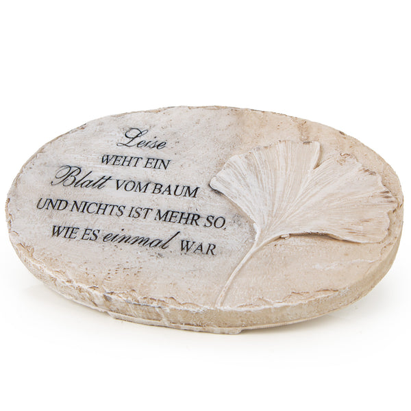 Grabstein Deko für den Friedhof mit Spruch creme Natur 24 x 9 x 16 cm - Foto 1