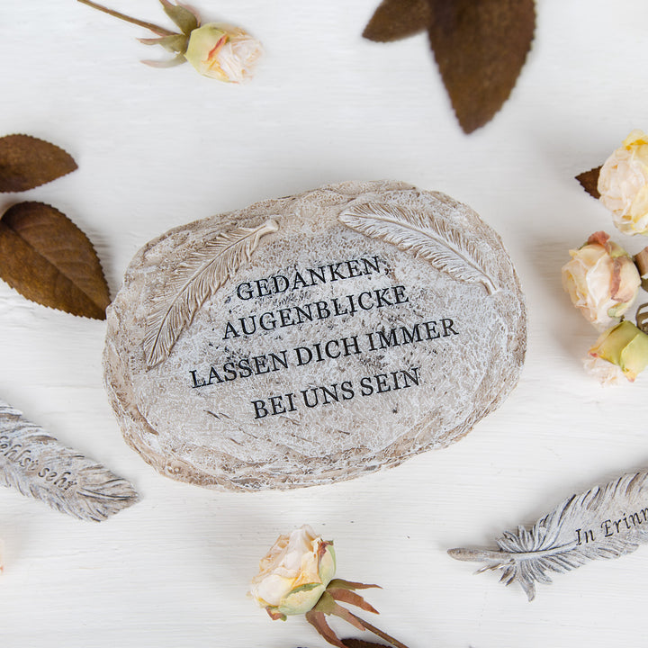 Grab Deko künstlicher Stein Natur mit Text 18,5 x 13 x 6 frostsicher - Foto 2