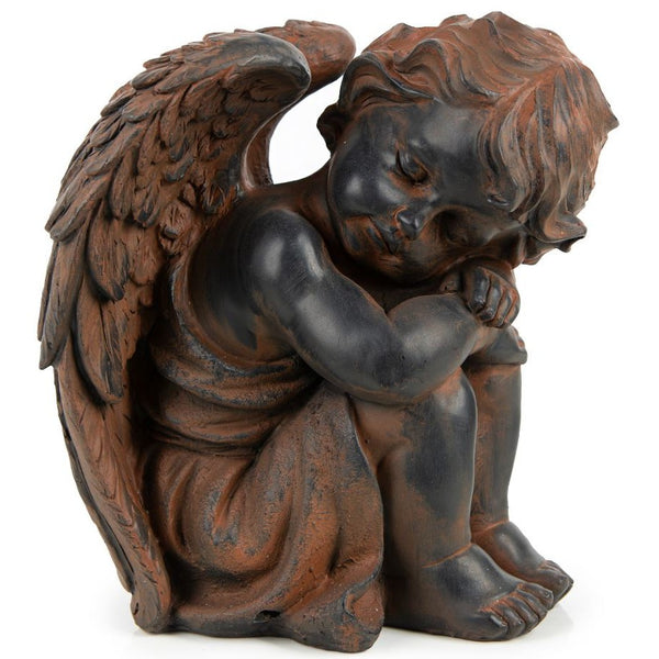 Grabengel Kunststoff als Grabschmuck für den Friedhof oder für den Garten frostsicher 16 x 24 x 23 cm - Foto 1