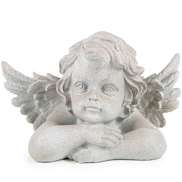 Engelfigur 16 x 26 cm als Grabdekoration oder als Schutzengel aus Kunststoff - Foto 1