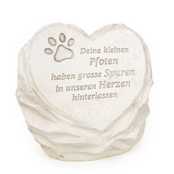 Künstlicher Stein Hund und Katze als Grabschmuck und kleine Erinnerung an Eure Vier Pfoten 17 x 10 x 14,8 cm für den Garten - Foto 1