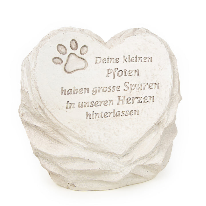 Künstlicher Stein Hund und Katze als Grabschmuck und kleine Erinnerung an Eure Vier Pfoten 17 x 10 x 14,8 cm für den Garten - Foto 1