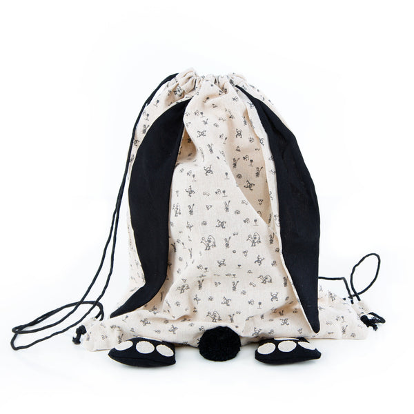 Ostersäckchen Jutebeutel aus Leinen Rucksack beige 42 cm - Foto 1