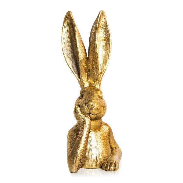 edle Osterhasen Figur goldfarben 33 cm XXL luxuriös - Foto 1