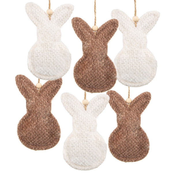 Holz Osterdeko zum Aufhängen Set 11-teilig Bunte Osteranhänger Frühlingsdeko 3,5-5 cm