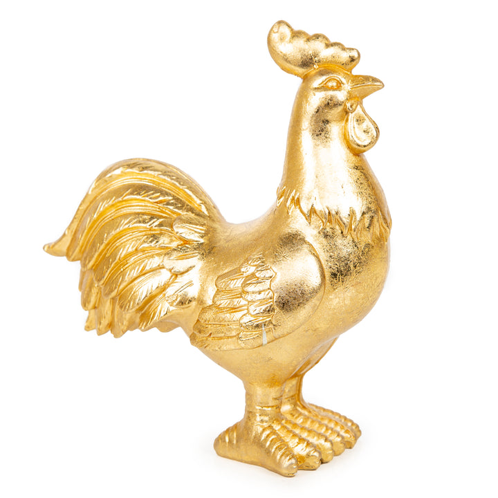 Große Gockel Figur Hahn zum Hinstellen gold Ostern Figur 18 cm - Foto 1