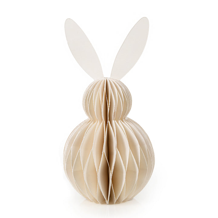 Osterhase aus Papier Honeycomb Waben Hase beige zum Hinstellen modern 20 cm - Foto 1
