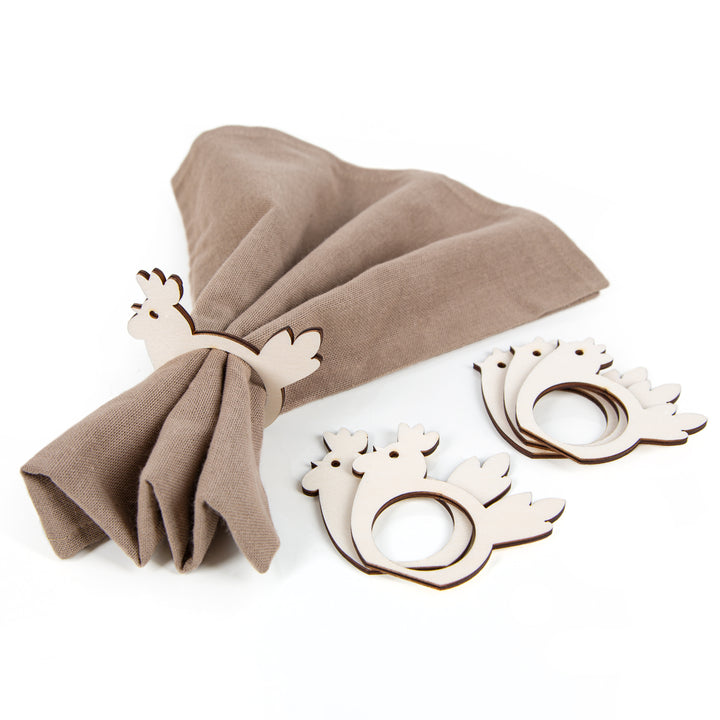 Katzen Party Deko 6 Serviettenringe aus Holz Tischdeko Katzenparty Geschenk