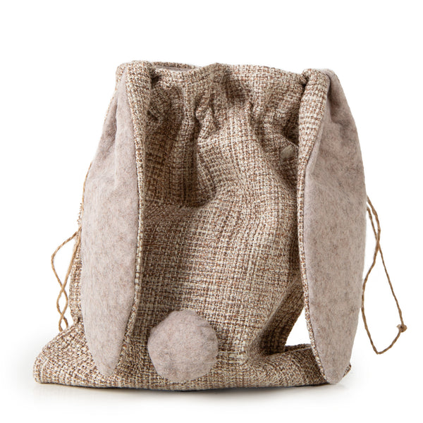 Ostersäckchen Hase zum Befüllen - Stoff natur braun Osternest für Kinder 23 x 18 cm - Foto 1