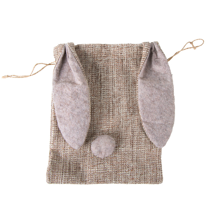 Ostersäckchen Hase zum Befüllen - Stoff natur braun Osternest für Kinder 23 x 18 cm - Foto 2