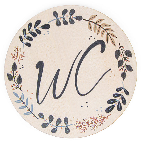 WC Schild Türschild rund Ø 15 cm Unisex WC-Schild Toilettenschild - Foto 1