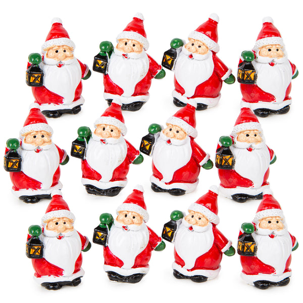 12 Weihnachtsmann Santa Nikolaus Figuren - Weihnachten rot weiß 3,5 cm - Foto 1
