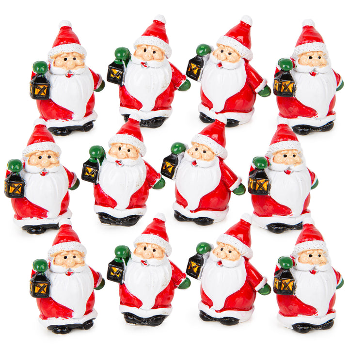 12 Weihnachtsmann Santa Nikolaus Figuren - Weihnachten rot weiß 3,5 cm - Foto 1