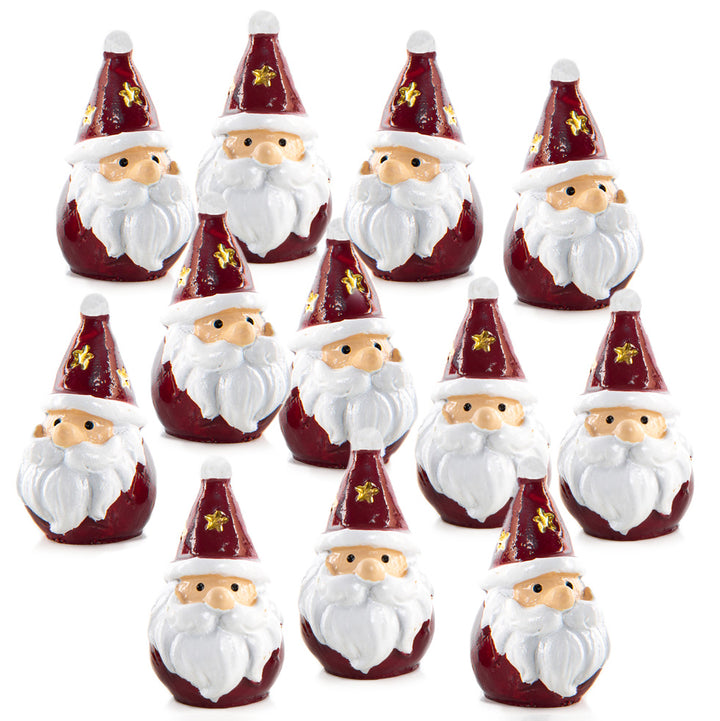 12 Mini Nikolaus Figuren - Weihnachtsmann Miniatur 3,5 cm - Foto 1