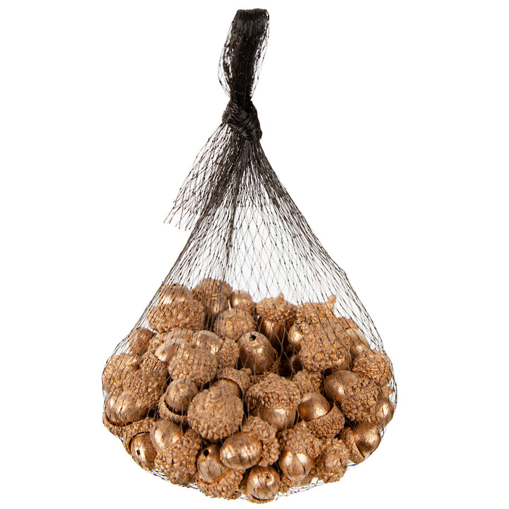 Streuartikel Set 200 g Mini Eicheln aus Holz Gold Weihnachten - Foto 3