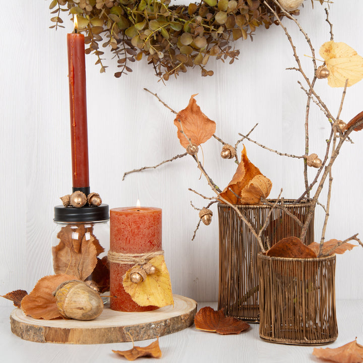 Streuartikel Set 200 g Mini Eicheln aus Holz Gold Weihnachten - Foto 6