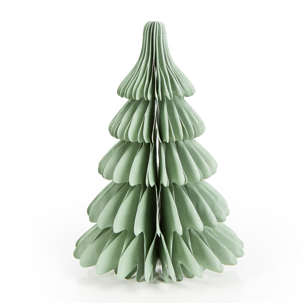 Papier Weihnachtsbaum Aufsteller Weihnachten hellgrün 18 cm - Foto 1