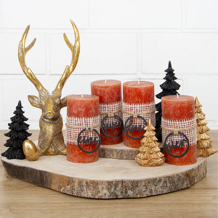 2 edle Hirsch Figuren Weihnachten Dekofigur Rentier Büste16cm - Foto 4