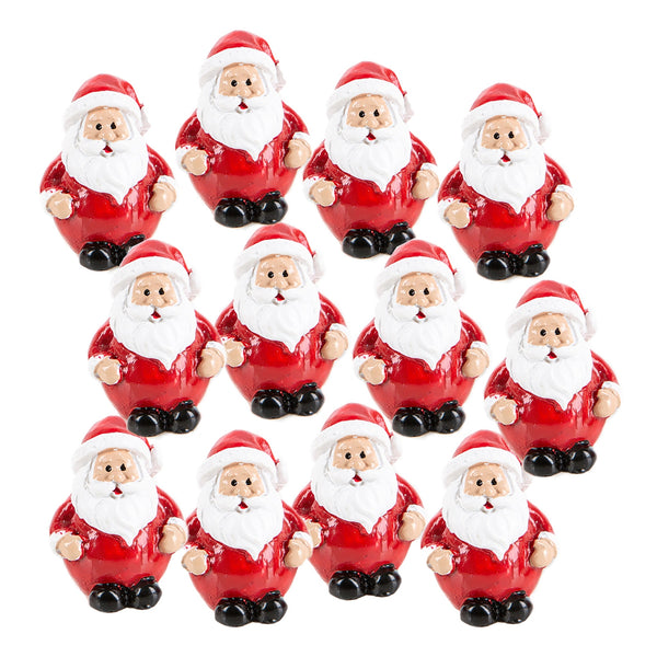 12 kleine Nikolaus Figuren Santa Weihnachtsmann rot weiß 3 cm - Foto 1