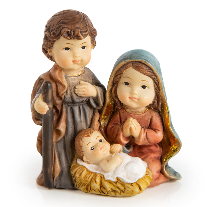 Kleine Weihnachtskrippe Heilige Familie Krippe Miniatur 7 cm - Foto 1